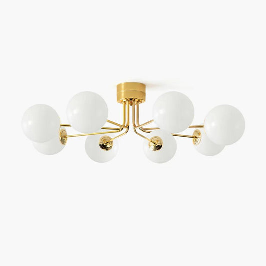 Lanta Ceiling Lamp | Metal & Glass | Chrome or Gold