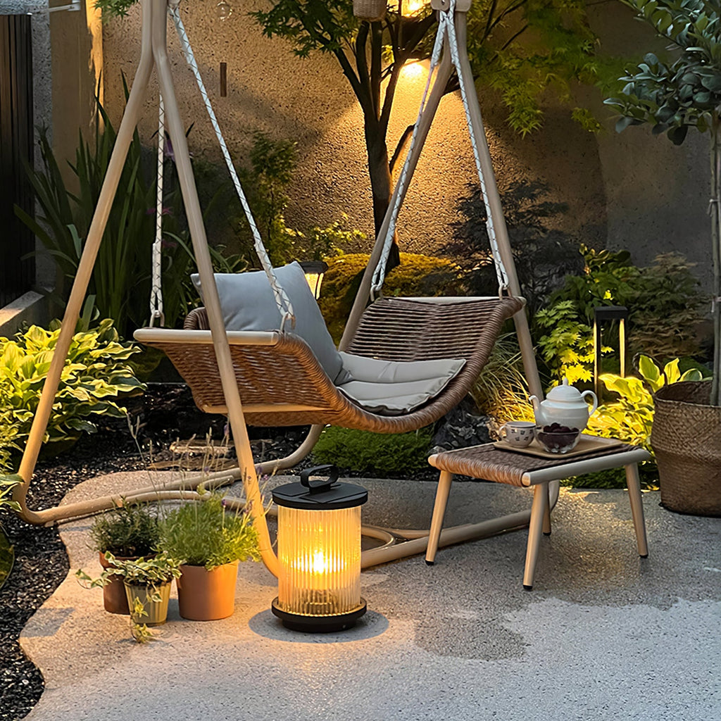 Lantern Garden Outdoor Light | Stainless Steel, Glass, Acrylic | Black