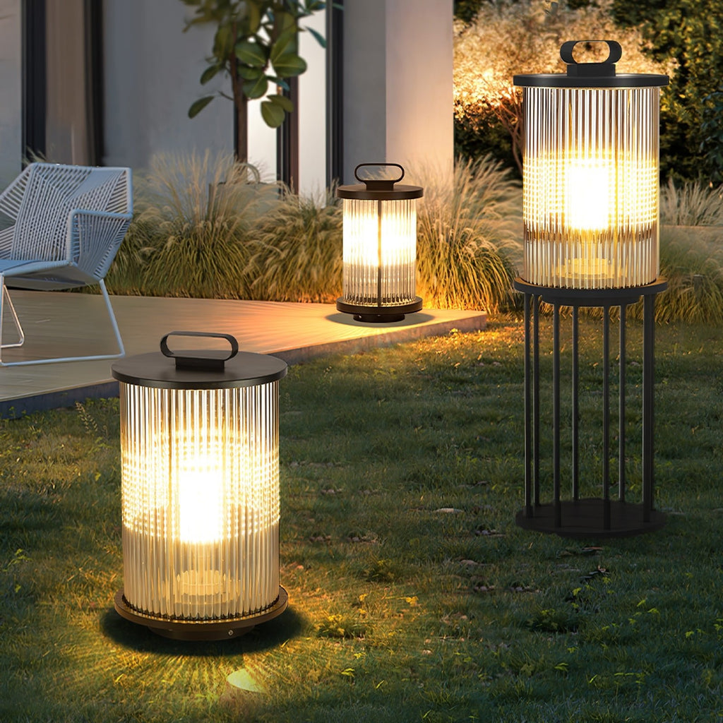 Lantern Garden Outdoor Light | Stainless Steel, Glass, Acrylic | Black