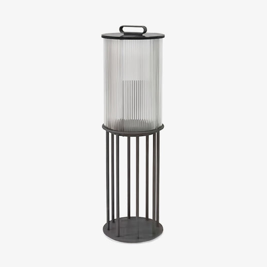 Lantern Garden Solar Outdoor Light | Stainless Steel, Glass, Acrylic | Black