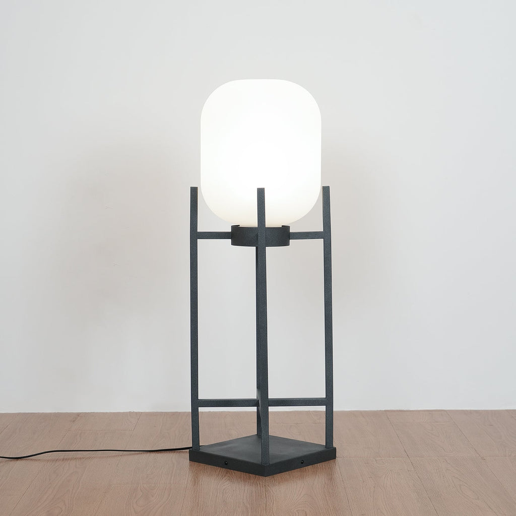 Lantern Floor Light | Stainless Steel & Glass | Outdoor