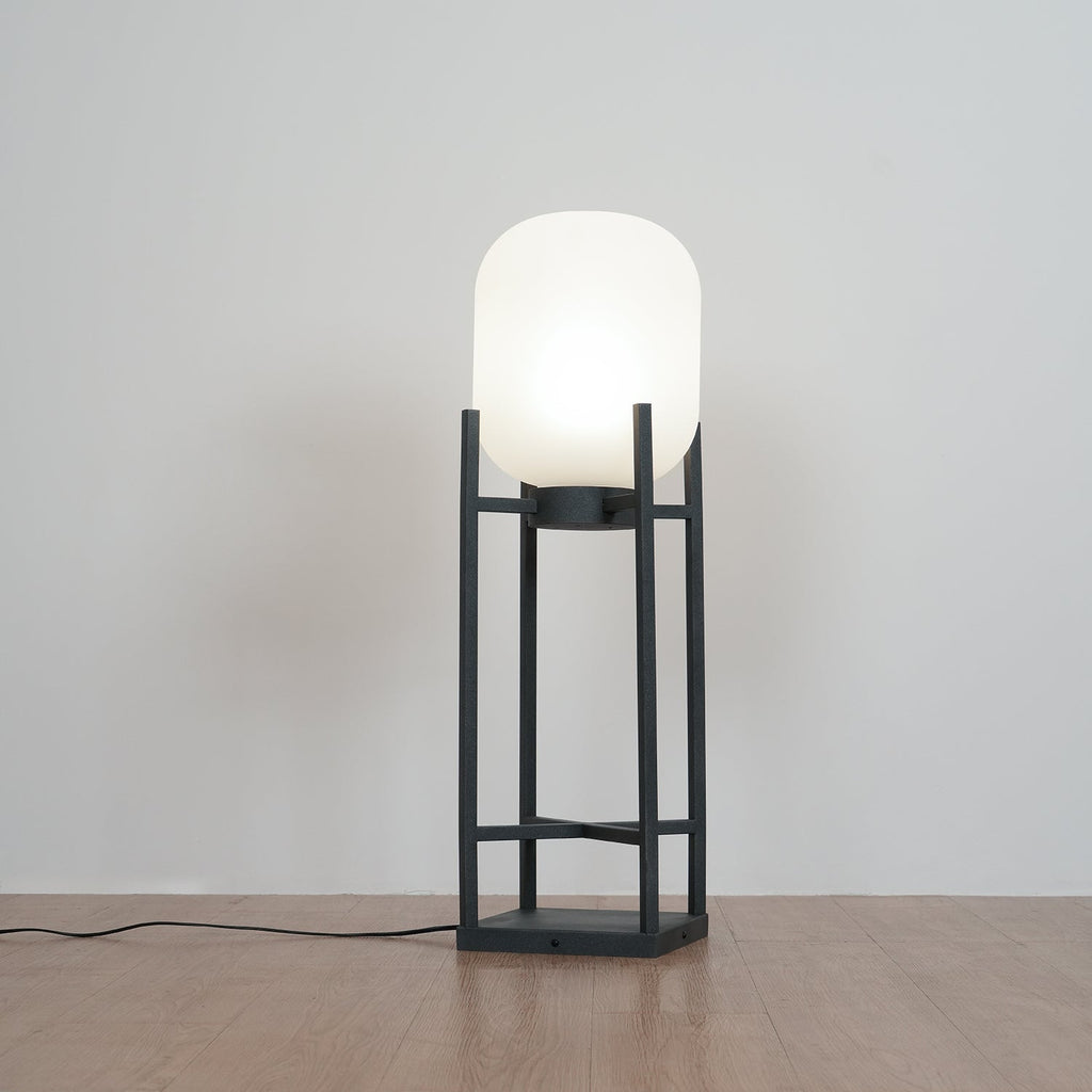Lantern Floor Light | Stainless Steel & Glass | Outdoor