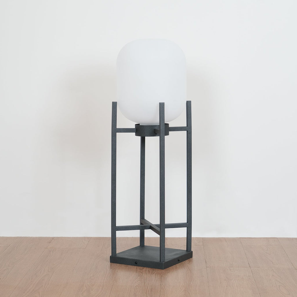 Lantern Floor Light | Stainless Steel & Glass | Outdoor