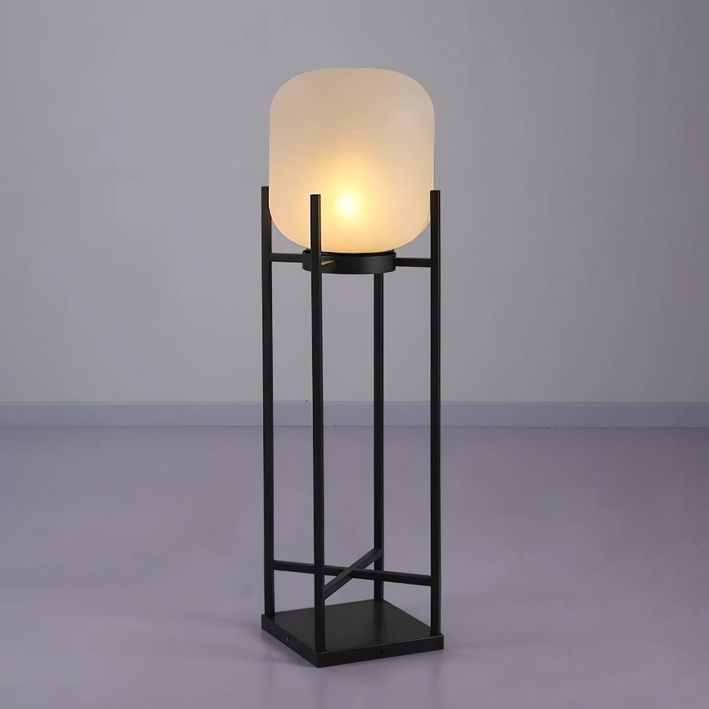 Lantern Floor Light | Stainless Steel & Glass | Outdoor