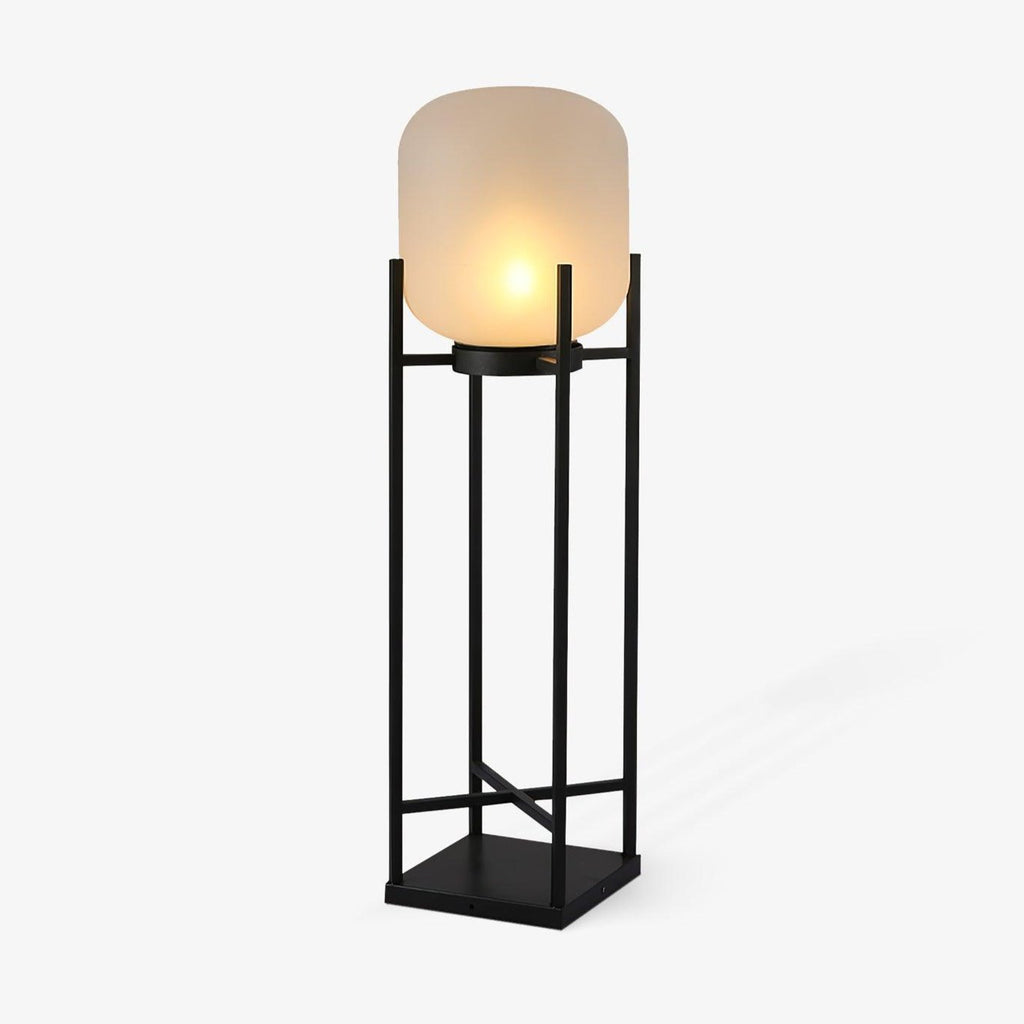 Lantern Floor Lamp | Solar Outdoor | Stainless Steel