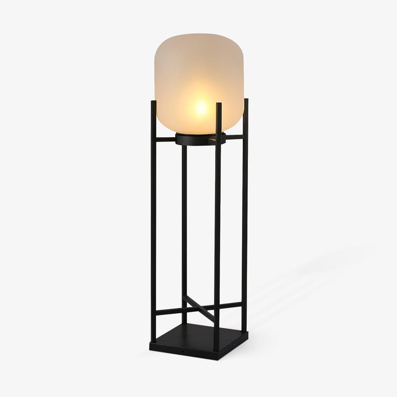 Lantern Floor Light | Stainless Steel & Glass | Outdoor
