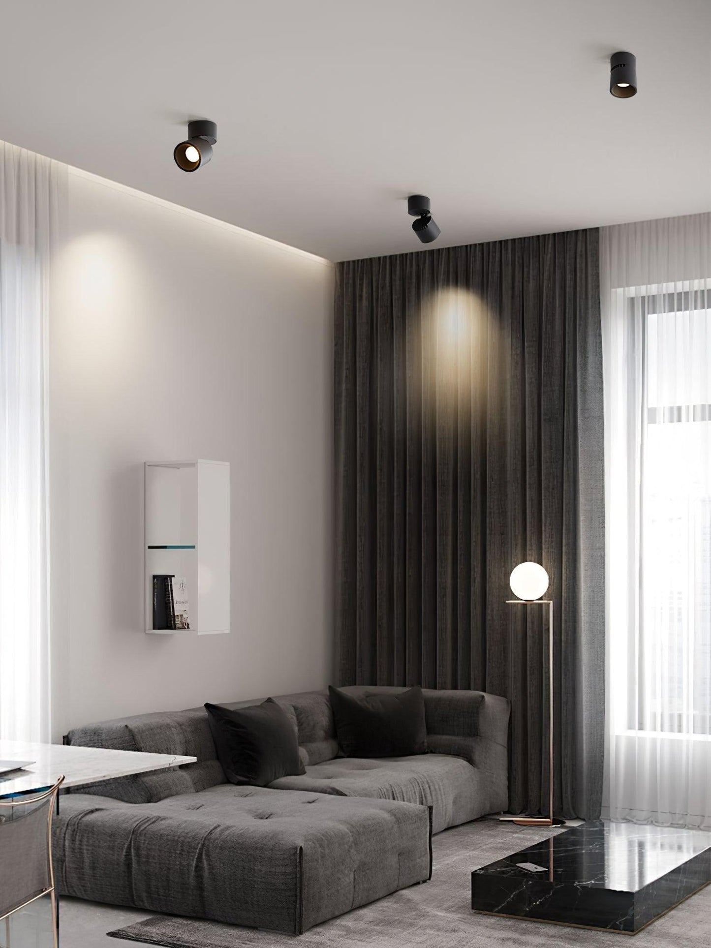 Lara2 Spotlights | Aluminum | White or White+Black