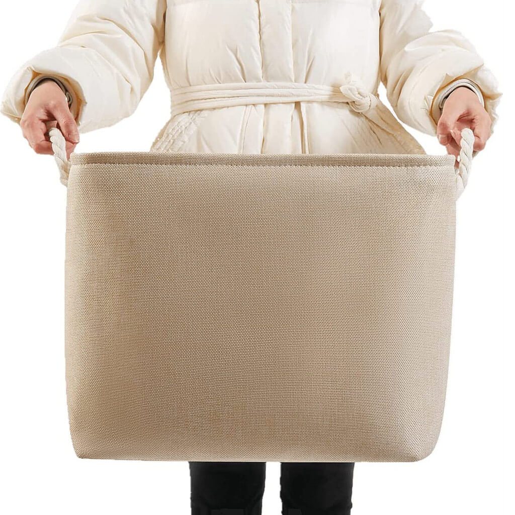 Canvas Storage Boxes | Beige | Set of 3