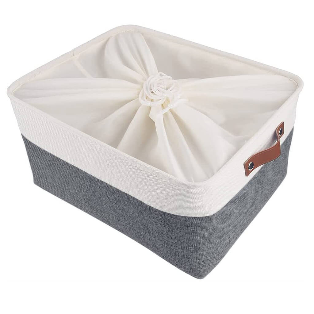 Waterproof Foldable Storage Box | Three-Layer Material | Cold Grey & White