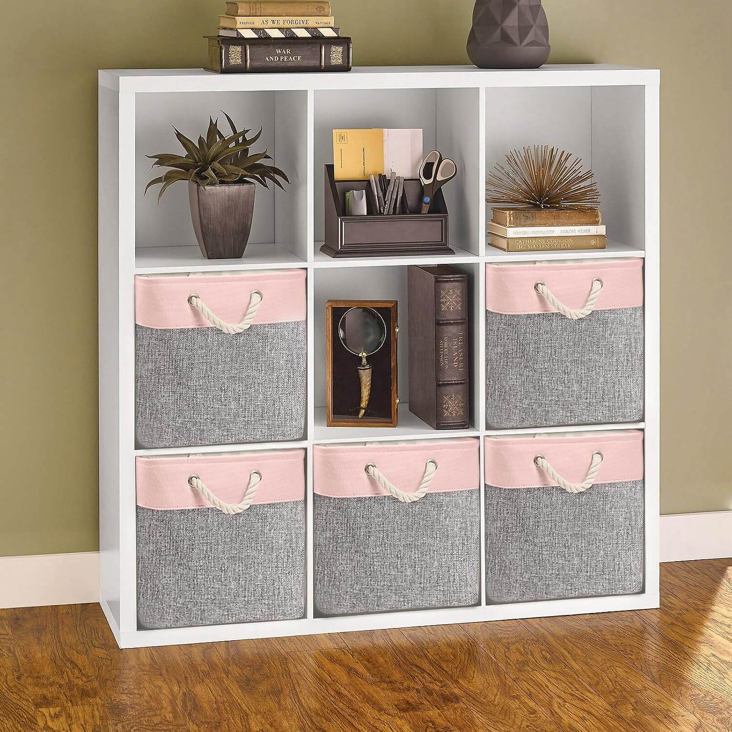 Storage Box | High-Quality Linen & Non-Woven Fabric | 28x28x28cm