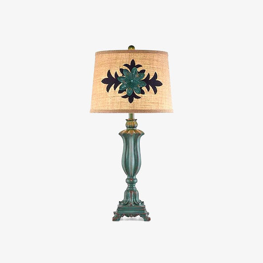 Lark Table Lamp | Resin, Fabric | Green
