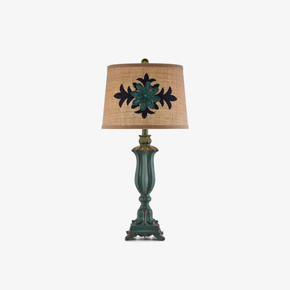 Lark Table Lamp | Resin, Fabric | Green