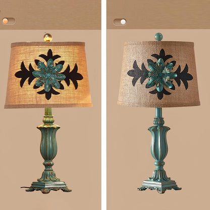 Lark Table Lamp | Resin, Fabric | Green