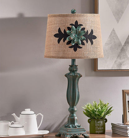 Lark Table Lamp | Resin, Fabric | Green