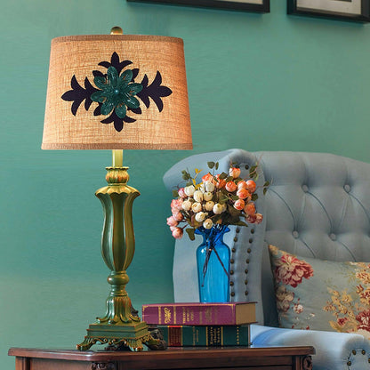Lark Table Lamp | Resin, Fabric | Green
