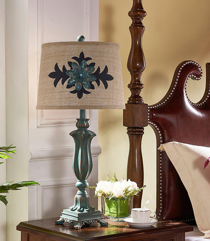 Lark Table Lamp | Resin, Fabric | Green
