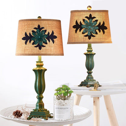 Lark Table Lamp | Resin, Fabric | Green