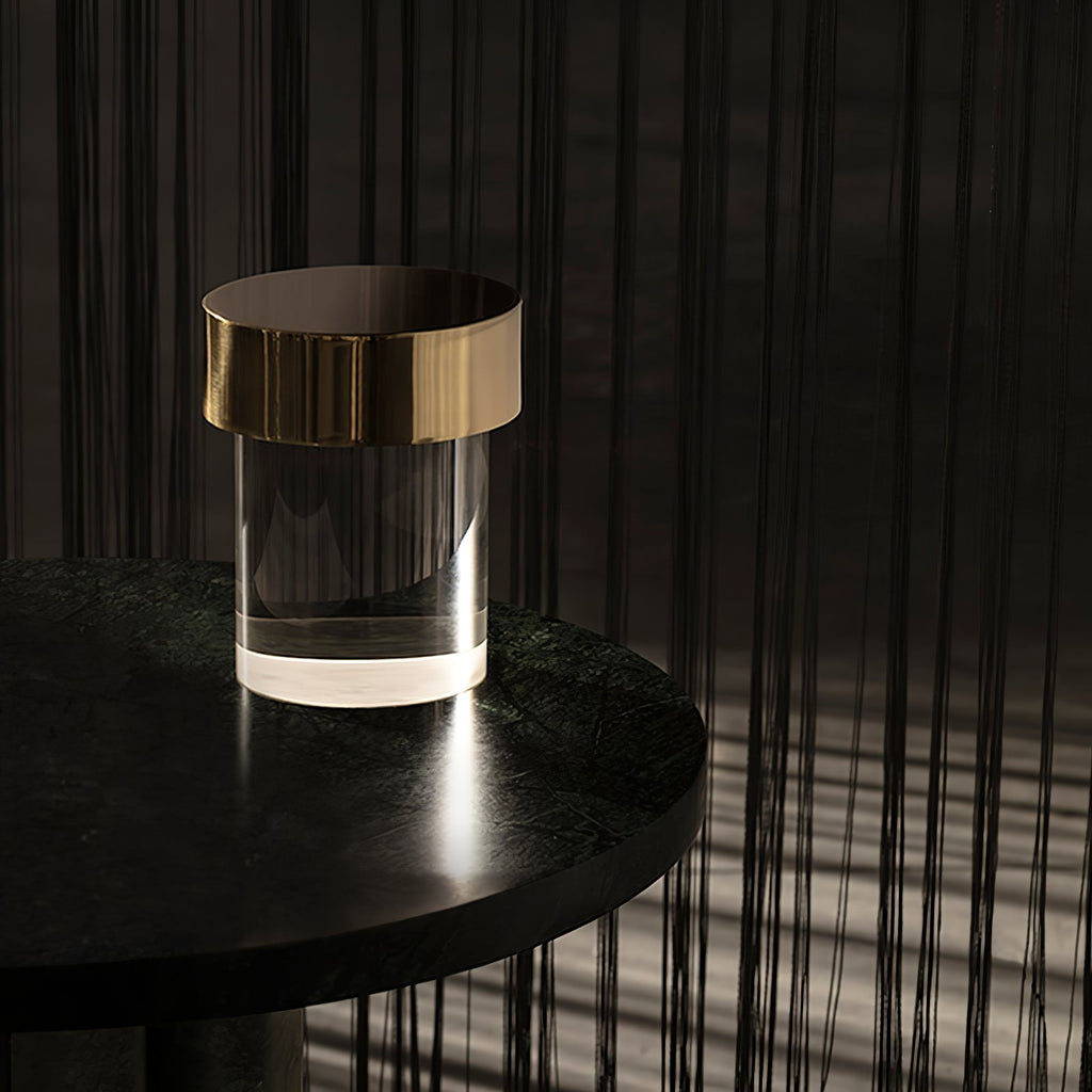 Portable Table Lamp | Rechargeable Glass Base | Touch Dimming, 4000mAh Battery