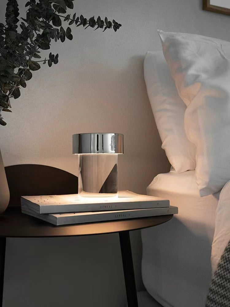 Portable Table Lamp | Rechargeable Glass Base | Touch Dimming, 4000mAh Battery