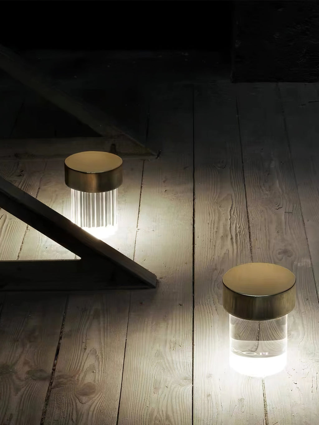 Portable Table Lamp | Rechargeable Glass Base | Touch Dimming, 4000mAh Battery