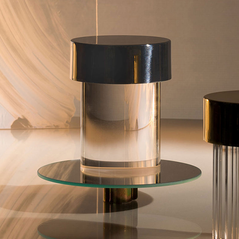 Portable Table Lamp | Rechargeable Glass Base | Touch Dimming, 4000mAh Battery