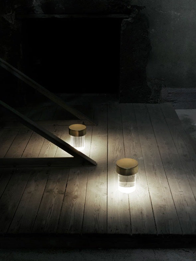 Portable Table Lamp | Rechargeable Glass Base | Touch Dimming, 4000mAh Battery