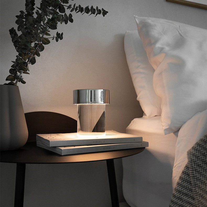 Portable Table Lamp | Rechargeable Glass Base | Touch Dimming, 4000mAh Battery