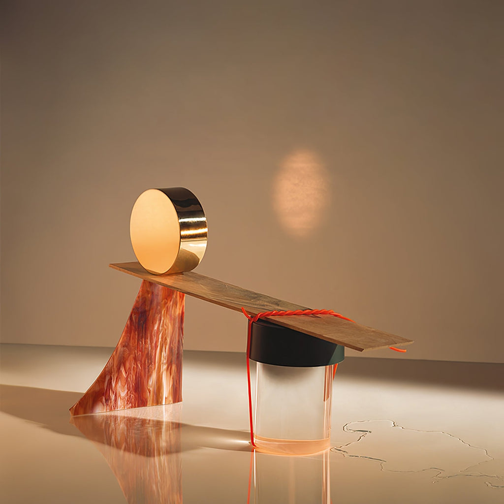 Portable Table Lamp | Rechargeable Glass Base | Touch Dimming, 4000mAh Battery