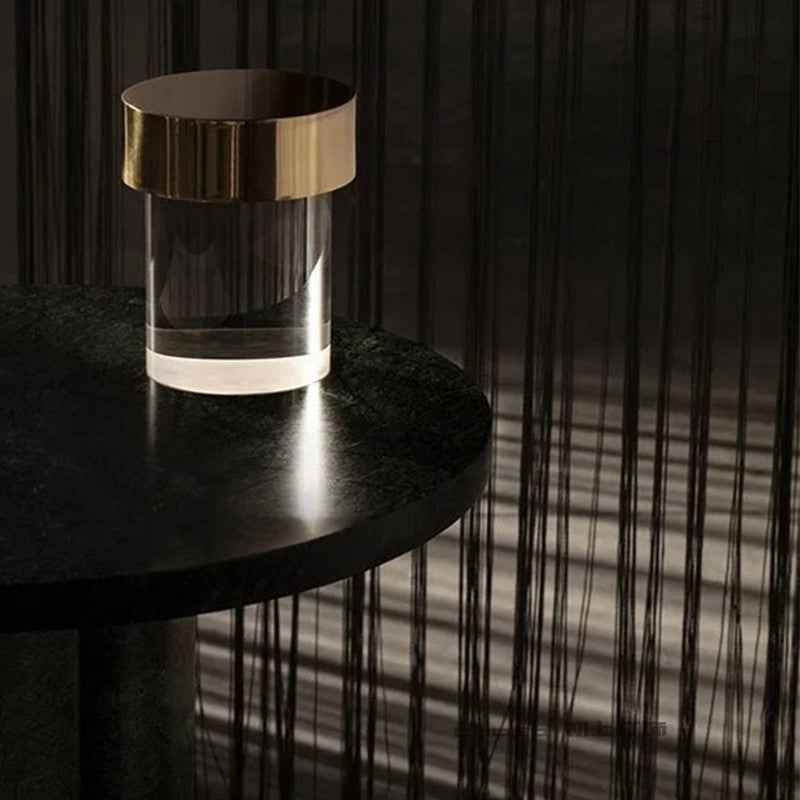 Portable Table Lamp | Rechargeable Glass Base | Touch Dimming, 4000mAh Battery