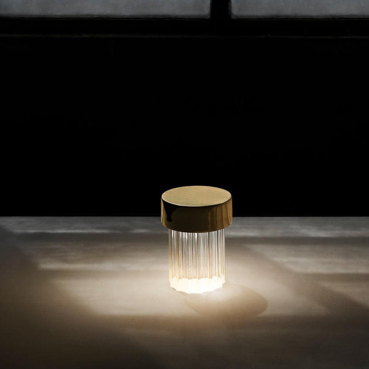 Portable Table Lamp | Rechargeable Glass Base | Touch Dimming, 4000mAh Battery