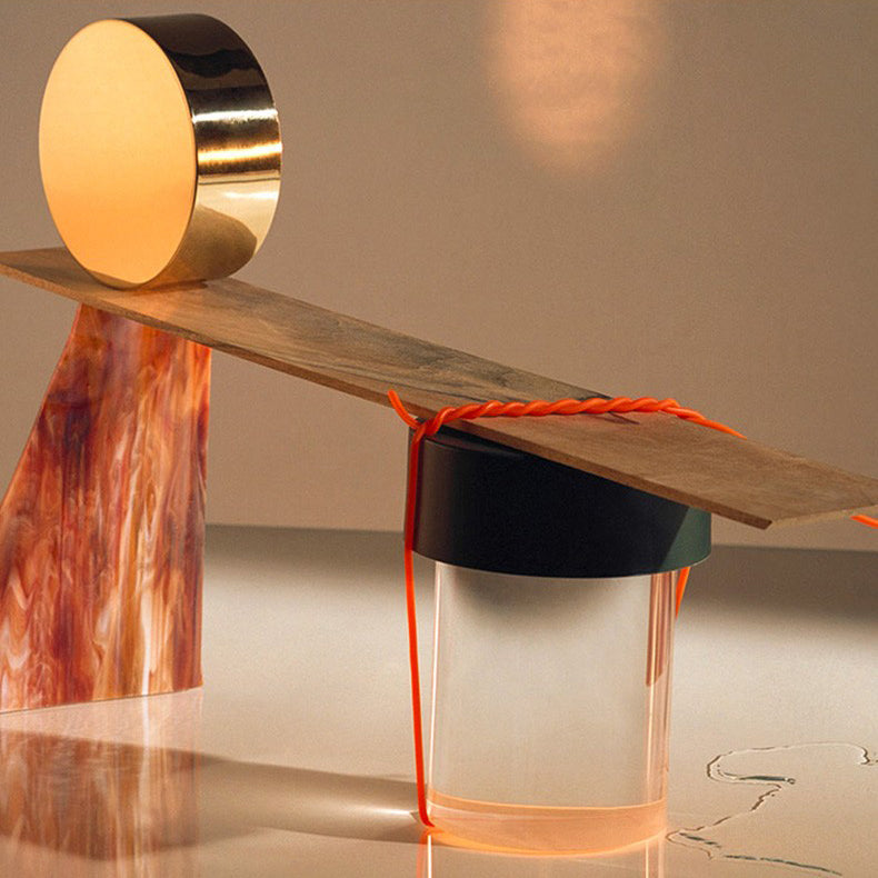 Portable Table Lamp | Rechargeable Glass Base | Touch Dimming, 4000mAh Battery