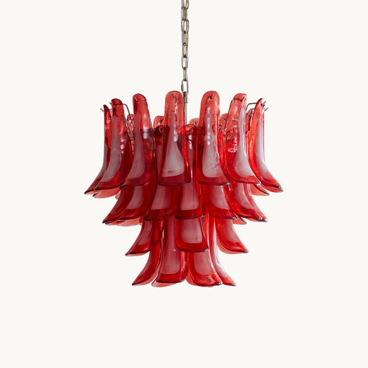 Murano Glass Chandelier | Red Glass | 65cm Diameter