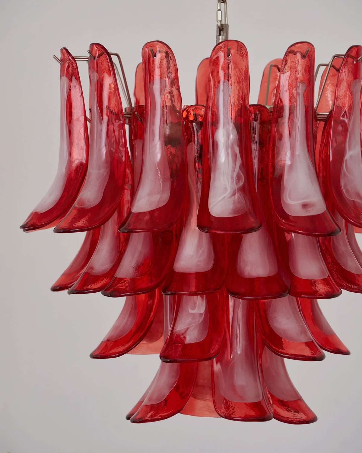 Murano Glass Chandelier | Red Glass | 65cm Diameter