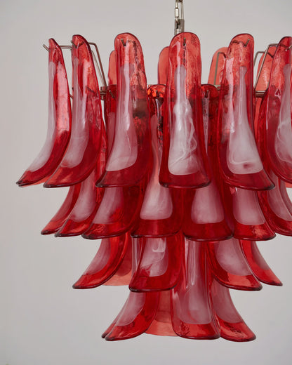 Murano Glass Chandelier | Red Glass | 65cm Diameter