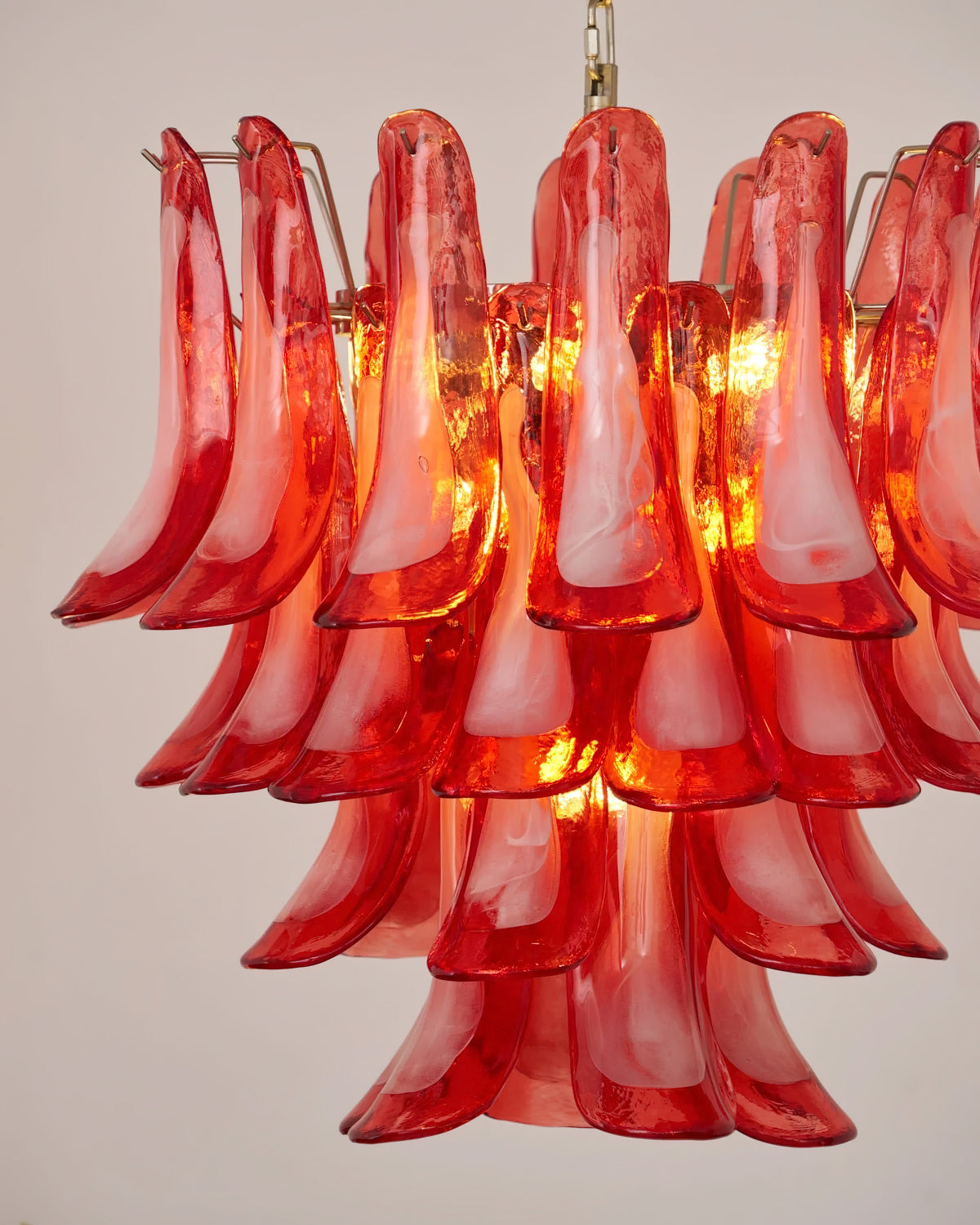 Murano Glass Chandelier | Red Glass | 65cm Diameter
