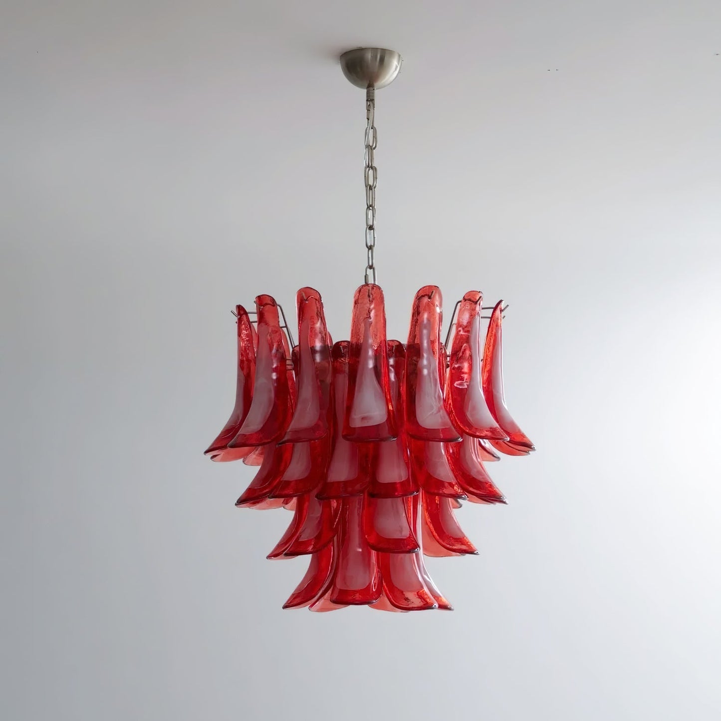 Murano Glass Chandelier | Red Glass | 65cm Diameter