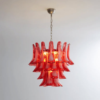 Murano Glass Chandelier | Red Glass | 65cm Diameter