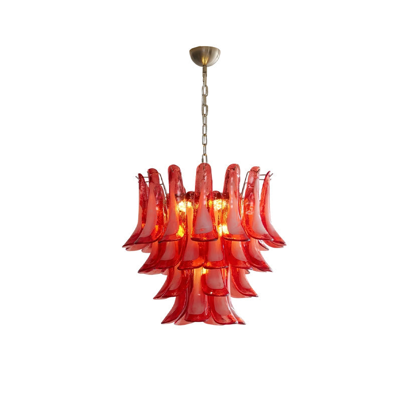 Murano Glass Chandelier | Red Glass | 65cm Diameter