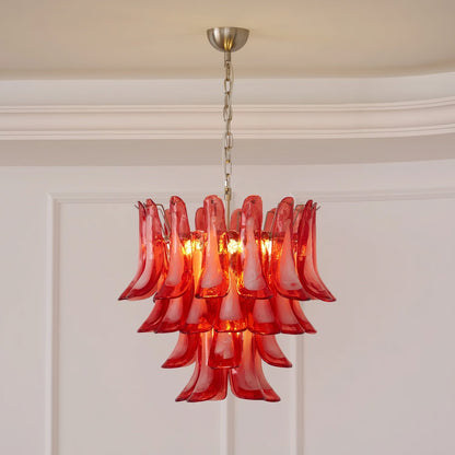 Murano Glass Chandelier | Red Glass | 65cm Diameter