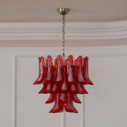 Murano Glass Chandelier | Red Glass | 65cm Diameter