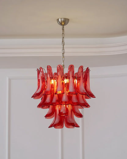 Murano Glass Chandelier | Red Glass | 65cm Diameter