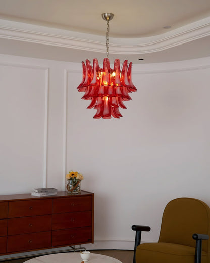 Murano Glass Chandelier | Red Glass | 65cm Diameter