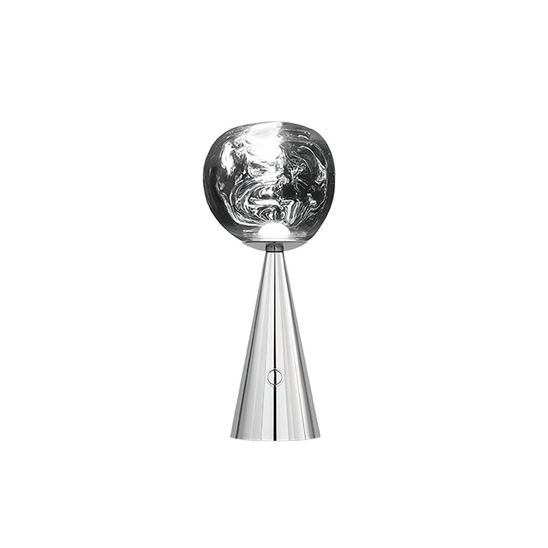 Lava Charge Table Lamp | Metal & Acrylic | Gold & Silver