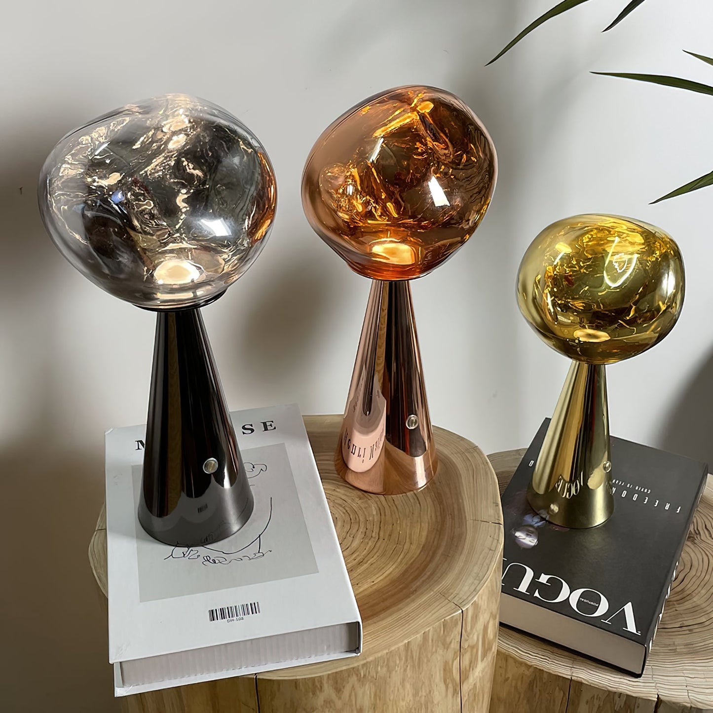 Lava Table Lamp | Metal & Acrylic | Gold or Silver