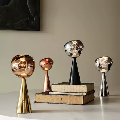 Lava Table Lamp | Metal & Acrylic | Gold or Silver