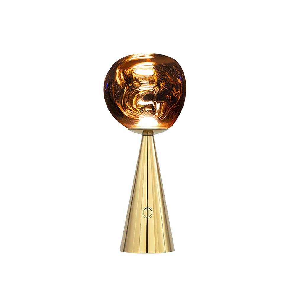 Lava Table Lamp | Metal & Acrylic | Gold or Silver