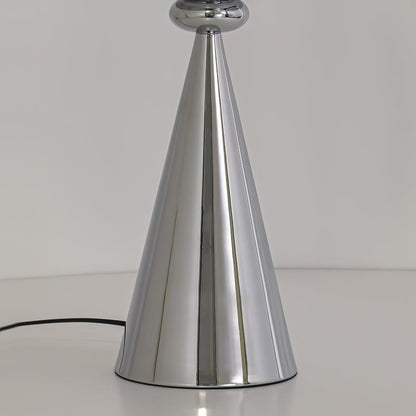 Lava Cone Table Lamp | Metal, PVC, Plastic | Smoky Gray, Silver