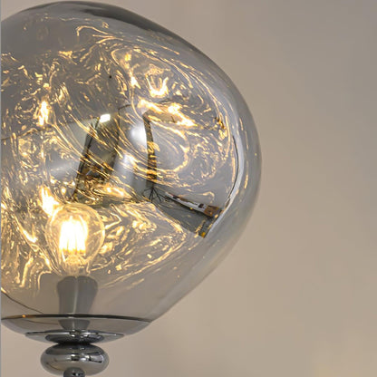 Lava Cone Table Lamp | Metal, PVC, Plastic | Smoky Gray, Silver