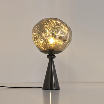 Lava Cone Table Lamp | Metal, PVC, Plastic | Smoky Gray, Silver