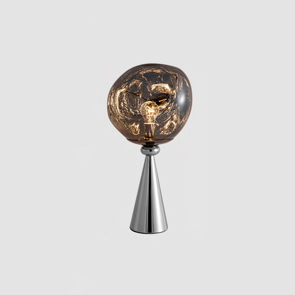 Lava Cone Table Lamp | Metal, PVC, Plastic | Smoky Gray, Silver